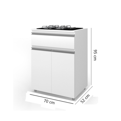 BALCAO COOKTOP 2PT 1GAV P/4B/5B BCO COD 657.029